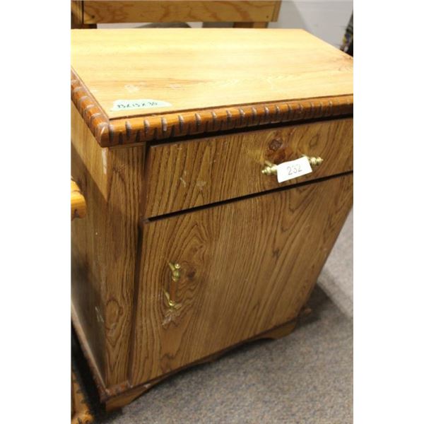 Vintage 1 drawer, 1 door cupboard, 23x13x30