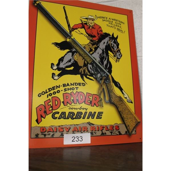 Red Ryder Daisy Air Rifles metal sign