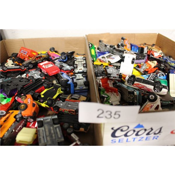 2 boxes of used car toys