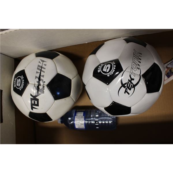 Bike Helmet, football, ball glove, etc