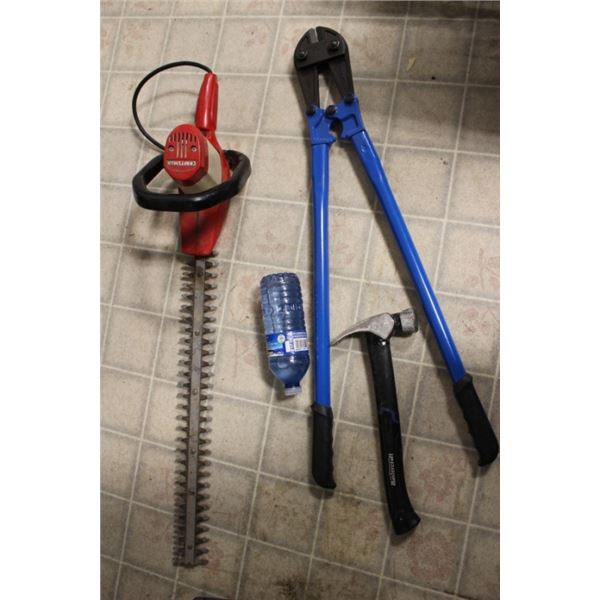Craftsman hedge trimmer, loppers, hammer