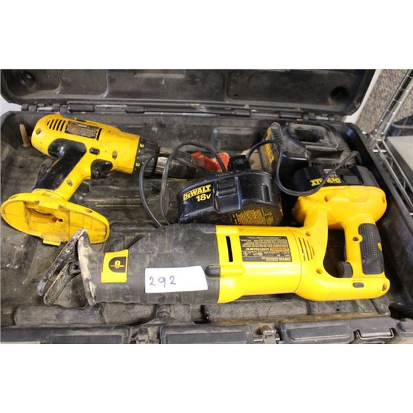 DeWalt rechargeable drill, and reciprocating saw