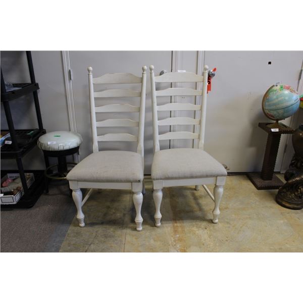 2 tall back chairs