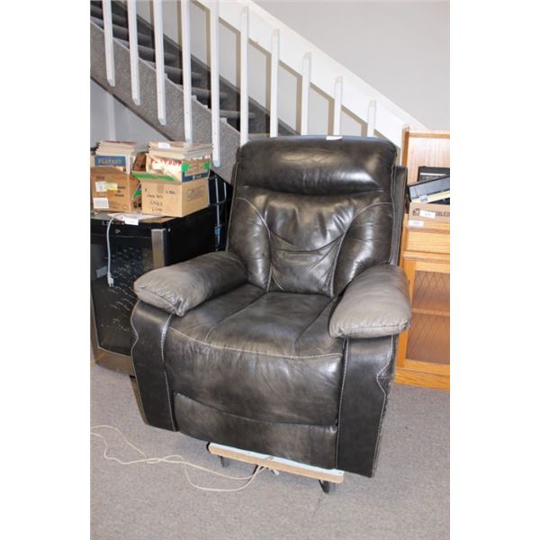Leather like electric recliner