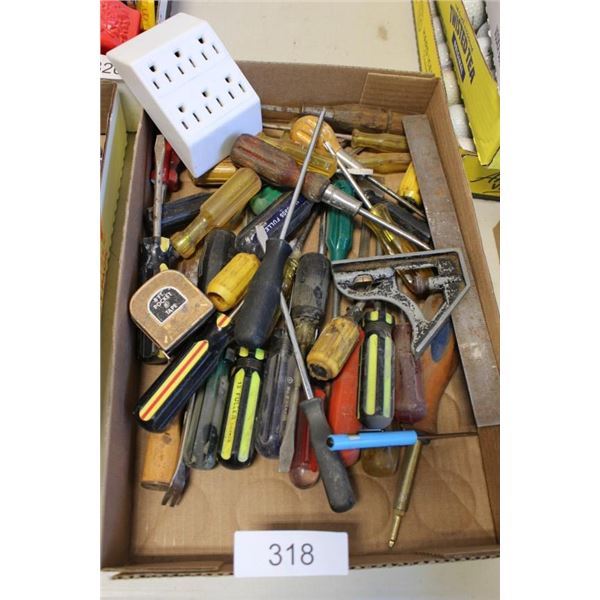 box of assorted tools