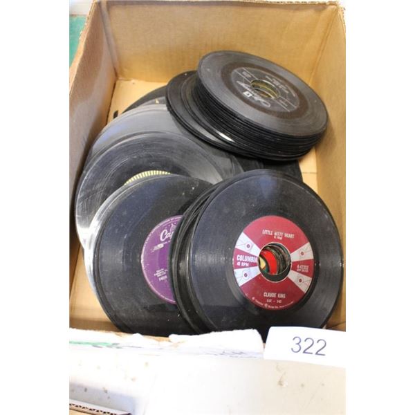 box of vinyl records