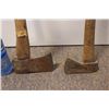 Image 2 : 2 axes with wooden handles