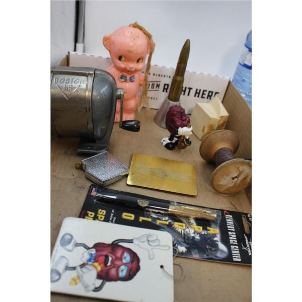 Water spout, pinecone weight, lock, etc