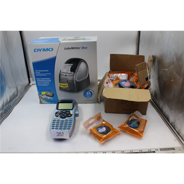 Dymo Duo Label Writer, with printer tapes