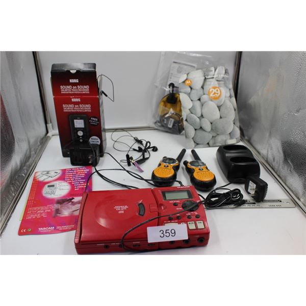 Portable guitar trainer, Motorola Walkie Talkies,