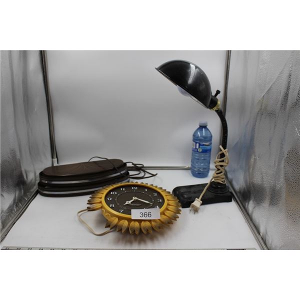 Electric clock, headboard light