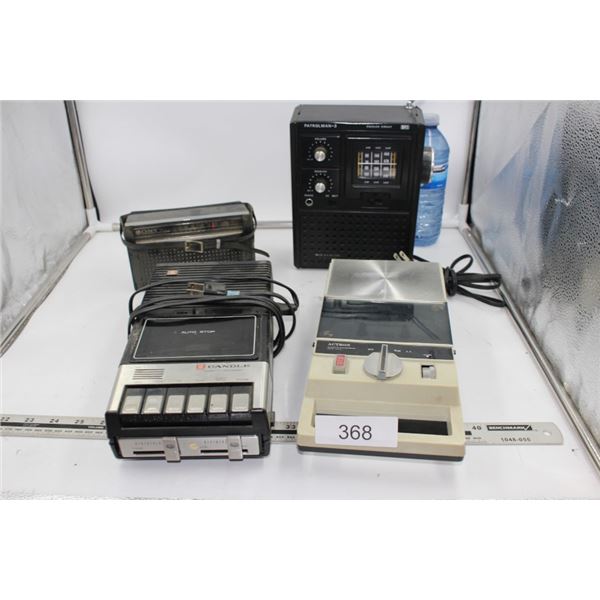 Transistor radios, casserre recorders, etc