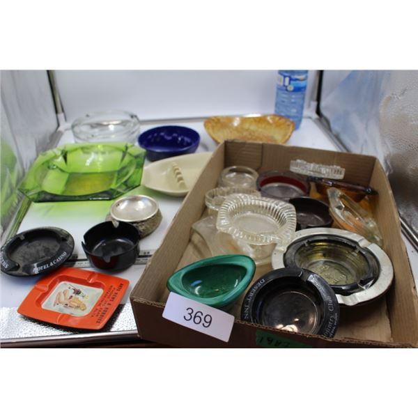 Assortment of ashtrays