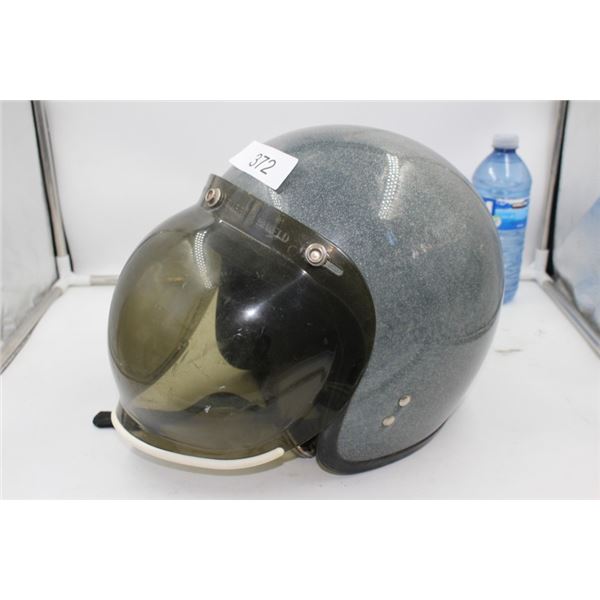 Vintage Helmet with bubble shield size large