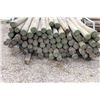 Approximately 70 pcs wooden fence posts 6' High