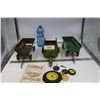 Image 1 : 2 John Deere Trailers Model Toys and 1 Nylint Trar