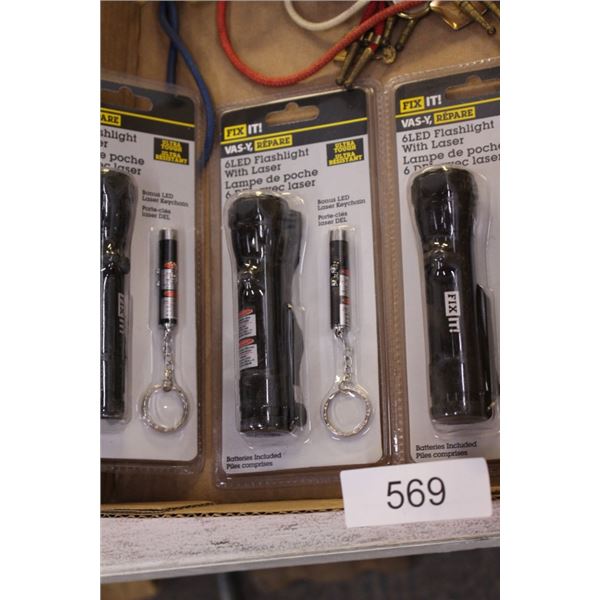 3-New Led Flashlights / Western Bolo Ties