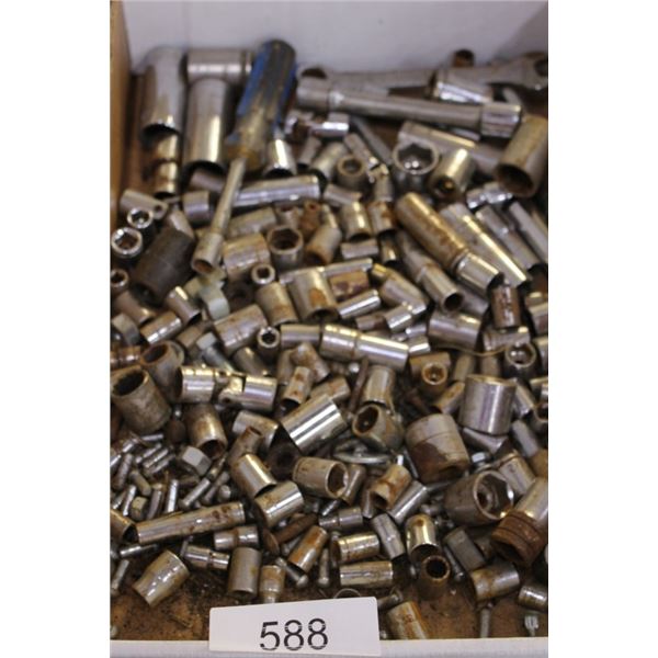 Misc Lot Of Sockets 1/4" 3/8" & 1/2" Dr Sockets