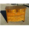 Image 1 : ANTIQUE WOOD SERPENTINE FRONT DRESSER