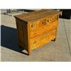 Image 2 : ANTIQUE WOOD SERPENTINE FRONT DRESSER