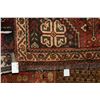 Image 2 : 100% hand made Iranian wool carpet "Shiraz" with center medallion, red background and highlights of 