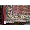 Image 2 : 100% hand made Iranian wool carpet "Mir" with red background, geometric design, artist dated and sig