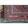 Image 2 : 100% hand made Iranian wool carpet "Ardebil" with center medallion, red and blue background and high