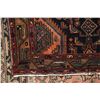 Image 2 : 100% hand made Iranian wool carpet "Hamdan" with double medallion, royal blue background and highlig