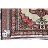 Image 2 : 100% hand made Iranian wool carpet "Ardebil" with center medallion, cream background and highlights 