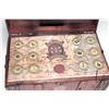 Image 2 : Rum's Drinker's Treasure Box/ First Edition Rum's Revenge Pirate Chest/ Leather and wood with twelve