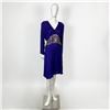 Image 1 : Original Judith Ann Purple Silk Beaded Evening Dress