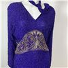 Image 7 : Original Judith Ann Purple Silk Beaded Evening Dress