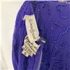 Image 9 : Original Judith Ann Purple Silk Beaded Evening Dress