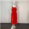 Image 1 : Piplette by Alice Ritter Long Tiered Sleeveless Red Dress