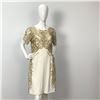 Image 1 : Original Machesa Note Embroidered Lace Silk Cocktail Dress