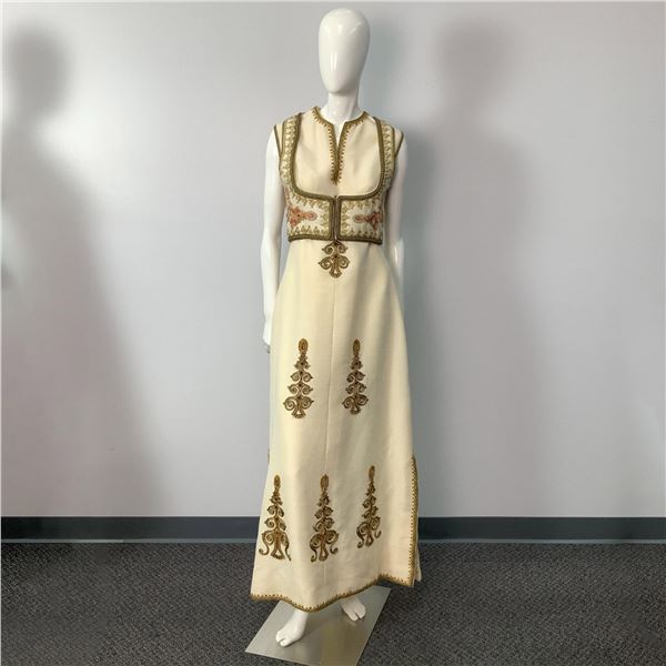 La Greca Full Length Sleeveless Gown with Matching Vest
