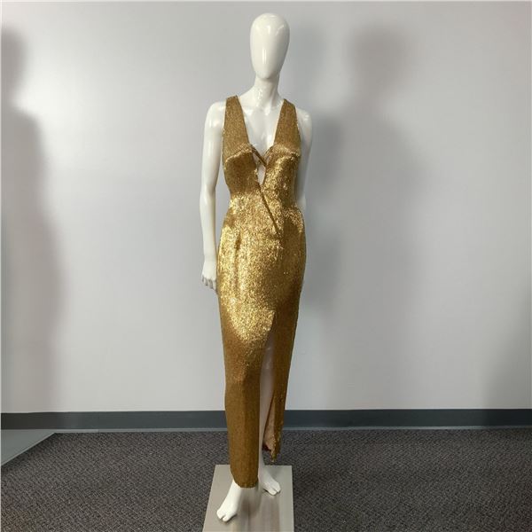 Claires Collection Full Length Beaded Gown