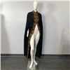 Image 1 : Full Length Black Embroidered Cape