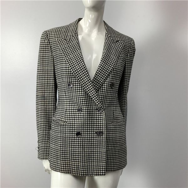Vintage Bijan Houndstooth Wool Jacket