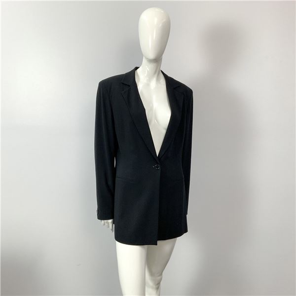 Emanuel Ungaro Black Wool Blend Blazer