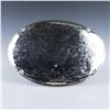 Image 3 : Oval Silver Plated Etched Tray