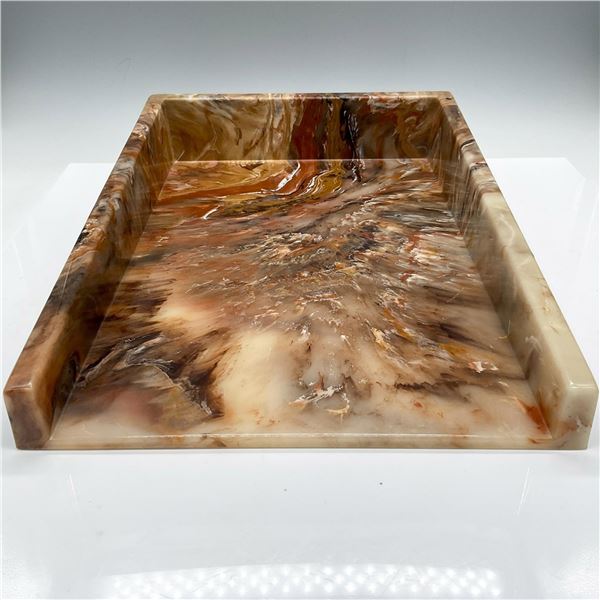 MCM Desk Accessory, Faux Onyx Resin Inbox Holder