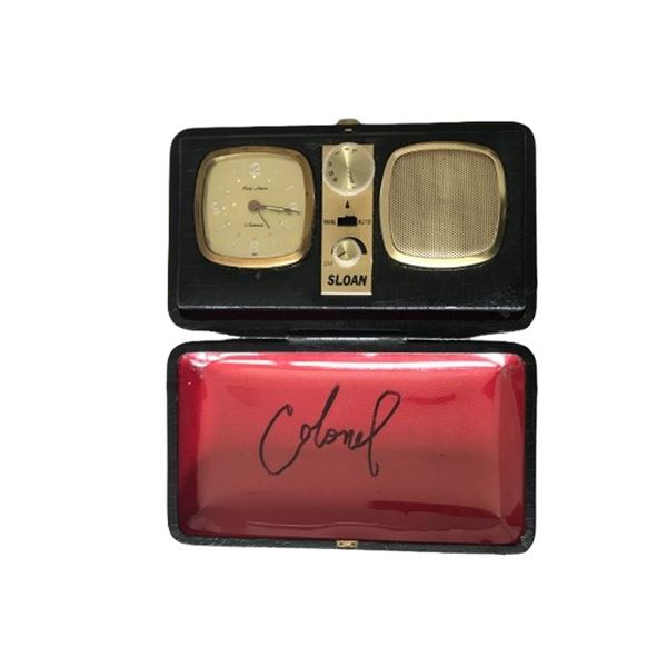 Colonel Tom Parker Elivs Gifted Signed Sloan Clock Radio
