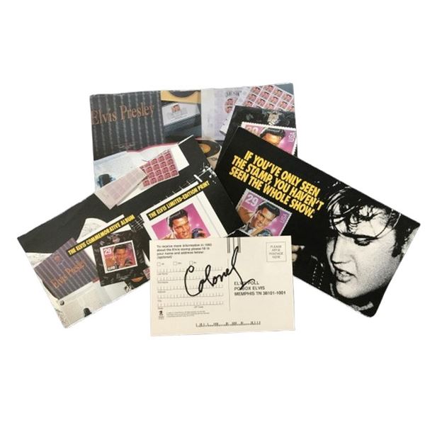 Elvis Presley Colonel Tom Parker Signed Stamp Ballot