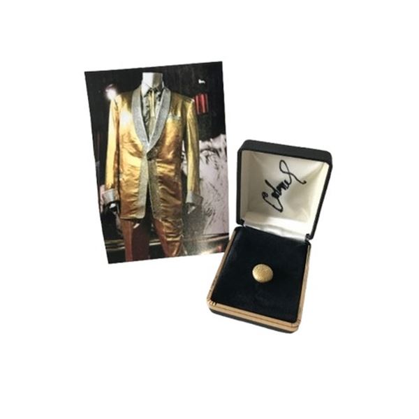 Elvis Presley Gold Lame Suit Button