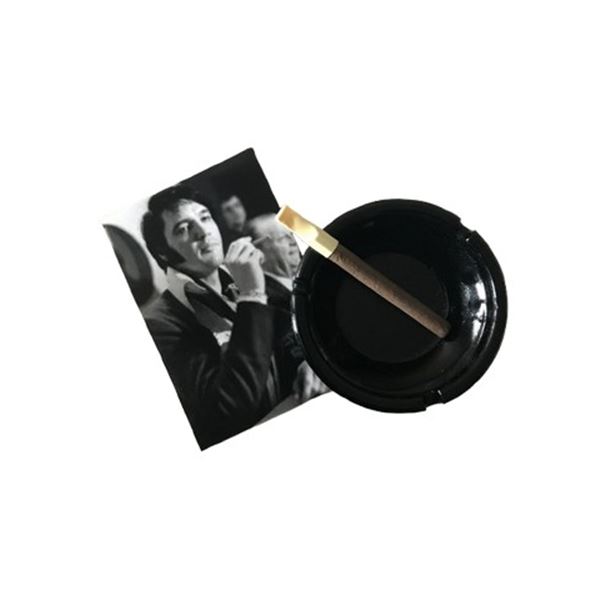 Elvis Presley Used Cigar stub with International Ashtray