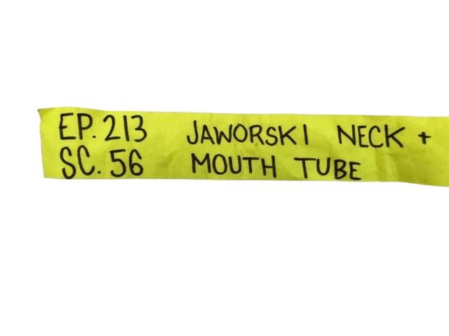 Continuum TV Jaworksi's (Mike Dopud) Breathing Tube Prop