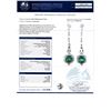 Image 4 : 3.34 ctw Emerald and 1.64 ctw Diamond 18K White Gold Dangle Earrings