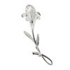 Image 4 : 14k White Gold 10.5mm Tahitian Pearl & Pave Diamond Detailed Flower Brooch Pin
