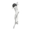 Image 5 : 14k White Gold 10.5mm Tahitian Pearl & Pave Diamond Detailed Flower Brooch Pin